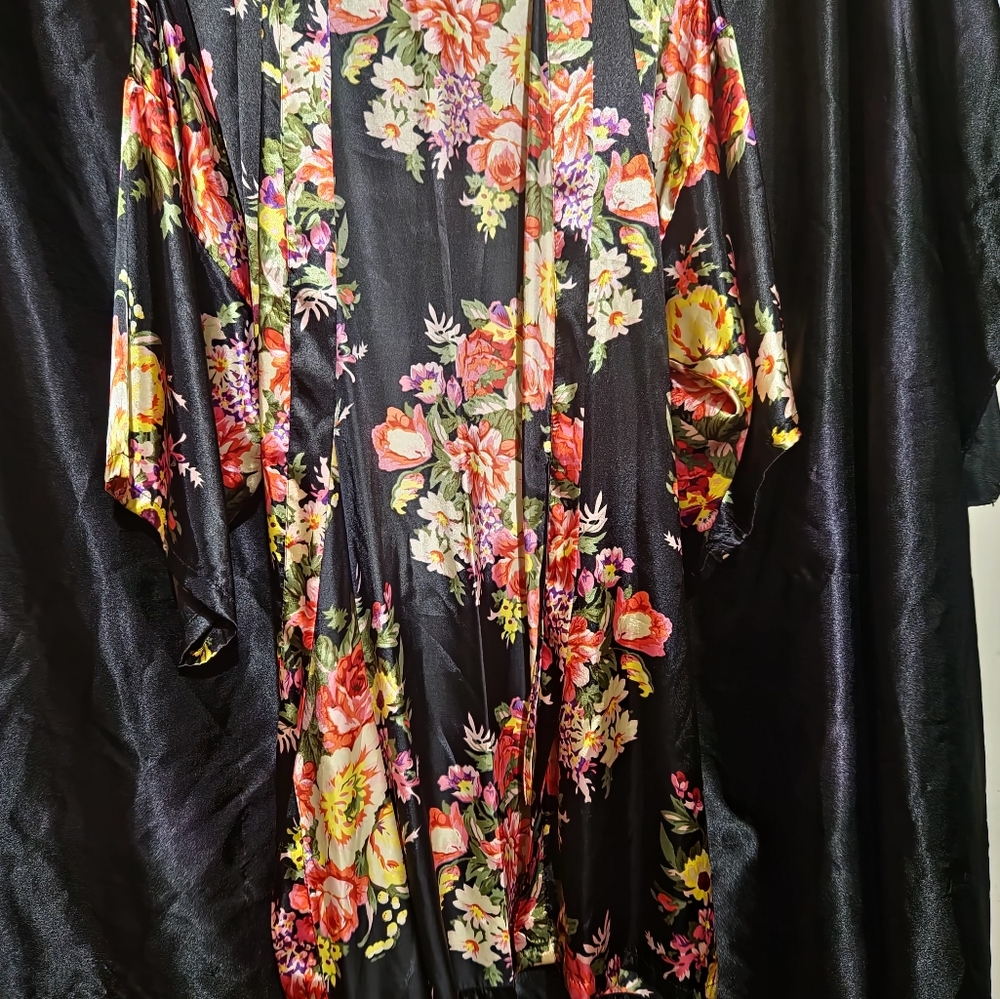 Womens Floral Robe One Size - Picture 3 of 5